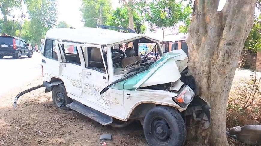 बाइक में बोलेरो ने मारी जोरदार टक्कर फिर खुद पेड़ से जा टकराई, 5 की मौत