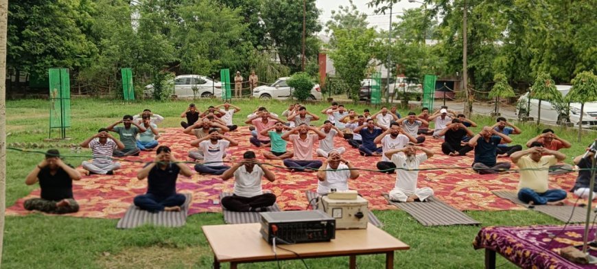 दीवानी न्यायालय परिसर में अन्तराष्ट्रीय योग दिवस के अवसर पर हुआ योग का आयोजन