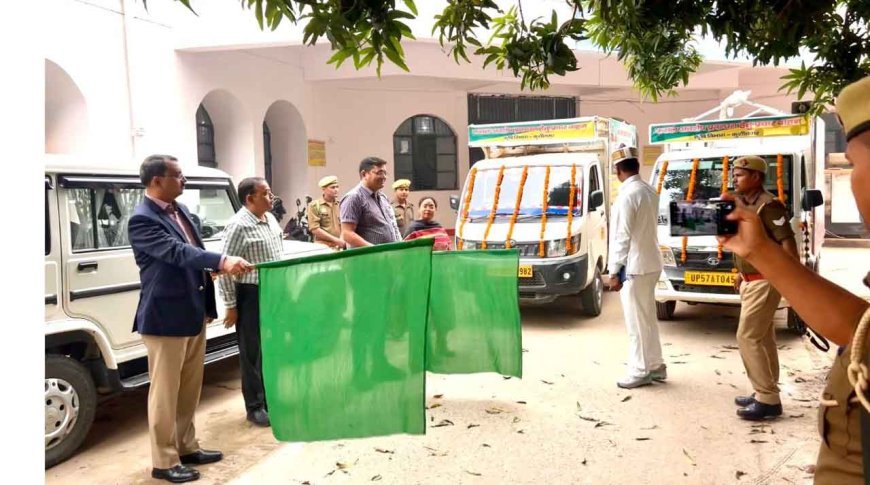 पराली प्रबंधन जागरूकता प्रचार वाहन को जिलाधिकारी ने हरी झंडी दिखाकर किया रवाना